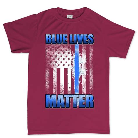 Mens Blue Lives Matter T Shirt Forged From Freedom