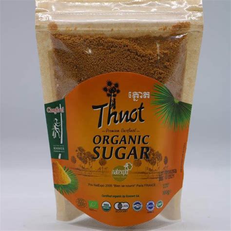 thnot organic palm sugar 36x100g pack fairplus cambodia