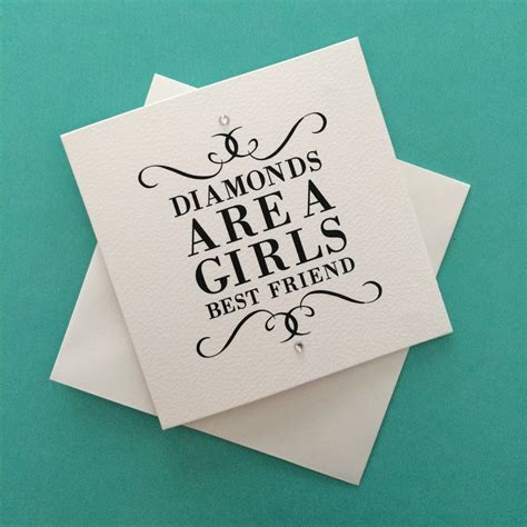 Diamonds Are A Girls Best Friend Mini Greeting Card Etsy