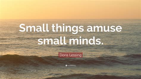 Good does not become better by being exaggerated, but worse; Doris Lessing Quote: "Small things amuse small minds." (6 wallpapers) - Quotefancy