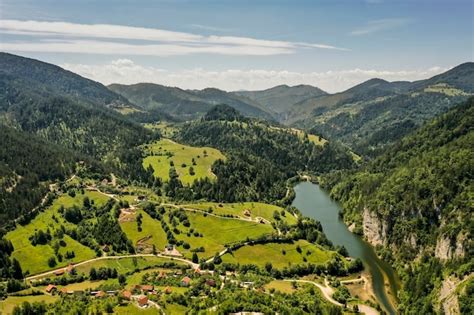 Premium Photo View At Zaovine Lake From Tara Mountain In Serbia
