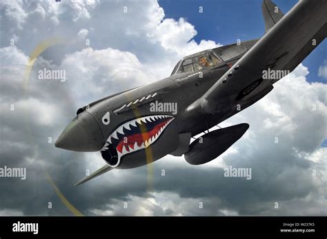 Curtiss P 40E Warhawk Flying Tigers Stock Photo Alamy