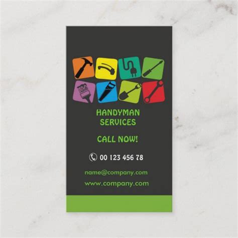 Handyman Services Home Maintenance Business Card