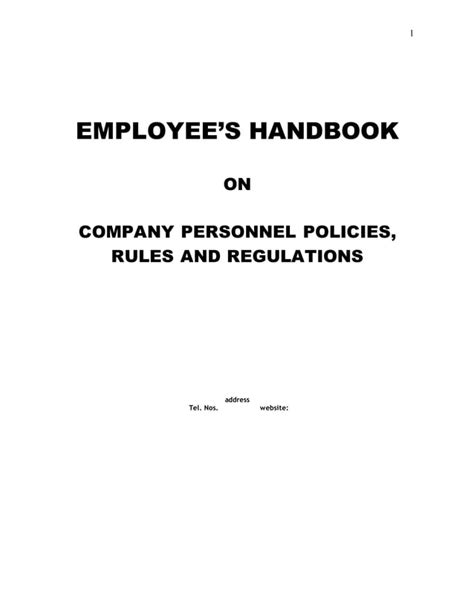 Employee Handbook Pdf
