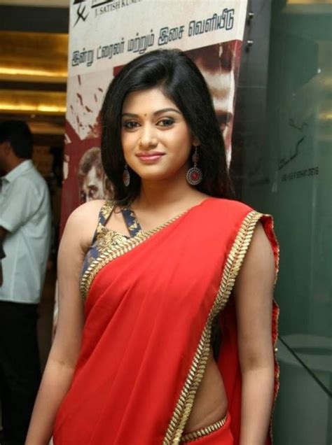 Actress Oviya In Red Saree Veethi