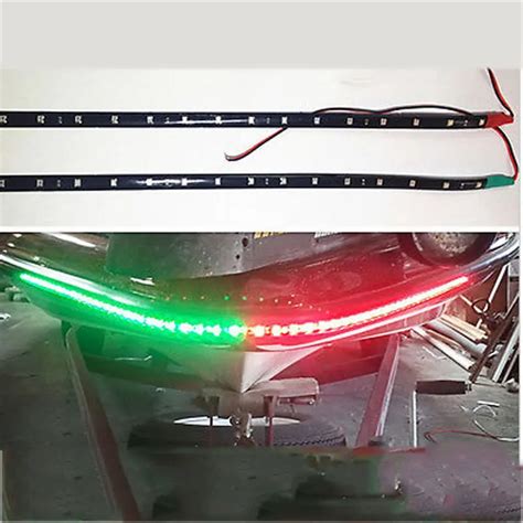 2x Boat Navigation Led Lighting Red And Green 12 Waterproof Marine Led