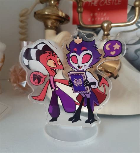 Baby Stolas And Blitzo Inspired Helluva Boss Mini Standee Pre Order Etsy