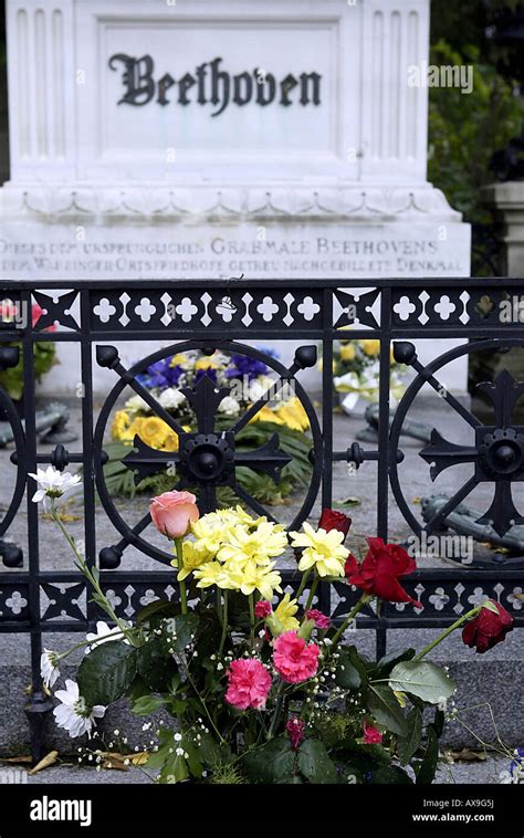 The Grave Of Ludwig Van Beethoven At The Central Cemetery In Vienna