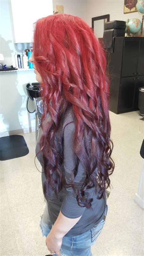 Reverse Ombre Hair Red Telma Tripp