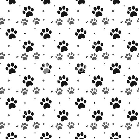 🔥 Download Dog Paw Print Seamless Pattern On White Background Eps10