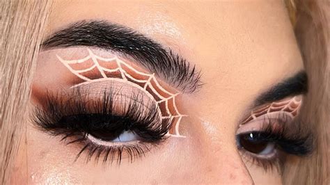 Halloween Spider Web Brown Cut Crease Eyeshadow Tutorial Tia Shea