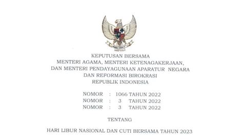 Sekretariat Kabinet Republik Indonesia Pemerintah Tetapkan Hari Libur