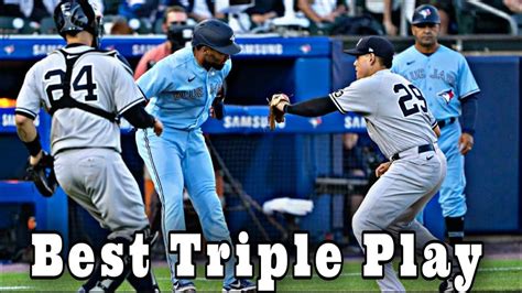 Mlb Best Triple Plays Compilation Youtube