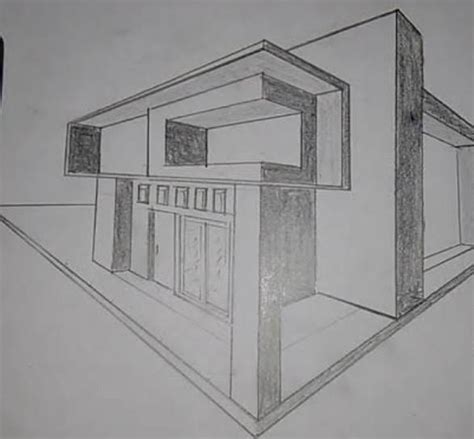 Gambarlah Sketsa Miniatur Rumah Satu Trik