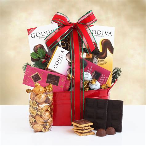 Can ship to hawaii/alaska can ship to po box can ship to u.s. Godiva Holiday Food Gift Basket | Free Shipping