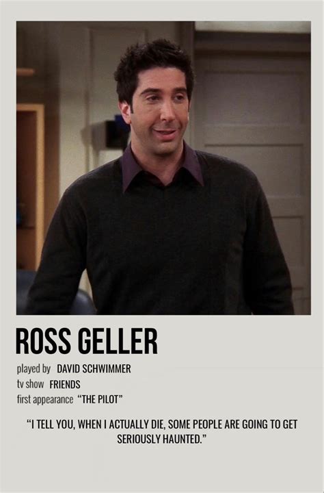Ross Geller In 2021 Movie Character Posters Ross Geller Film