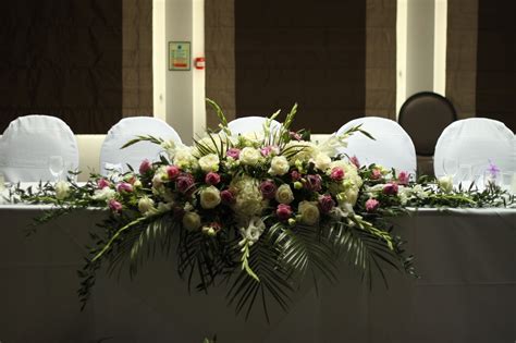Top Table Flowers And Decorations Beau Blush Events
