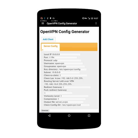 Please note that all of these configurations require the use of at least version 2.4.x of openvpn. OpenVPN Config Generator ~ GETPCGAMESET
