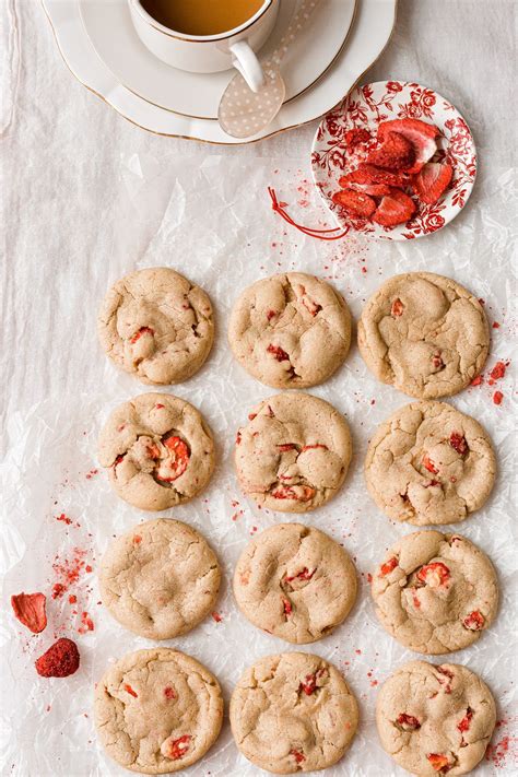 Brown Butter Strawberry Cookies Curly Girl Kitchen Recipe In 2021