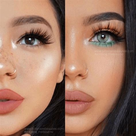 Before And After Solotica And Otakulens By Billionaire Beauties Contact Lenses For Brown Eyes