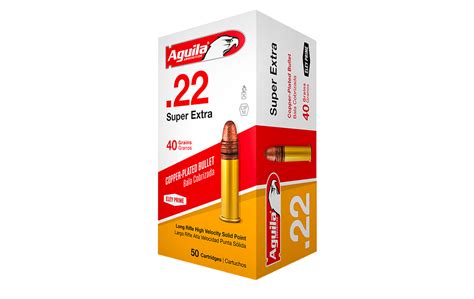 22 Lr Aguila Super Extra 40gr Copper Plated Solid Point 50 Round Box