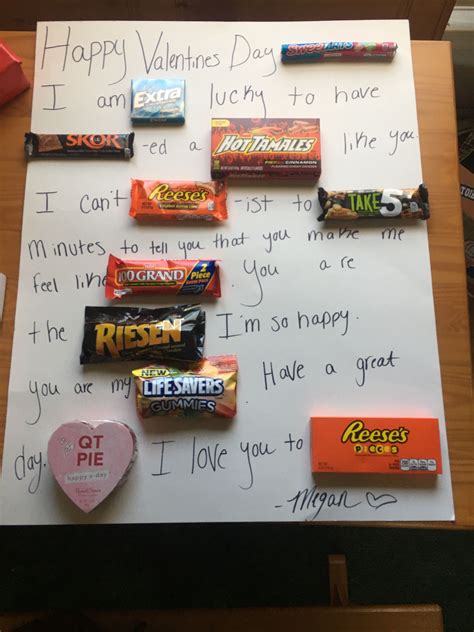 Creative Valentines Day Candy Board For Boyfriend Creative Birthday