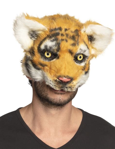 Tiger Maske Mit Pl Sch Tier Maske Orange Schwar Weiss G Nstige