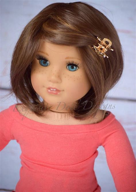 custom doll wig for 18 american girl doll heat safe etsy doll wigs american girl doll