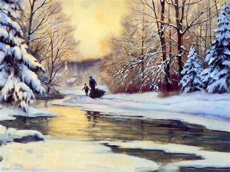 Paul Landry Winter Painting Christmas Paintings Winter Art