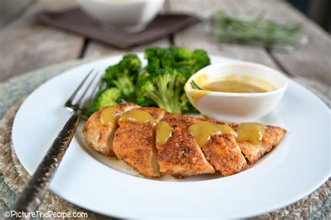 Almond Crusted Chicken With Maple Dijon Sauce Picture The Recipe