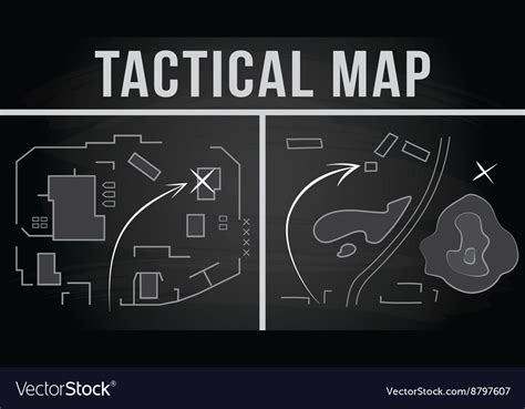 Tactical Map Of The Fighting Royalty Free Vector Image