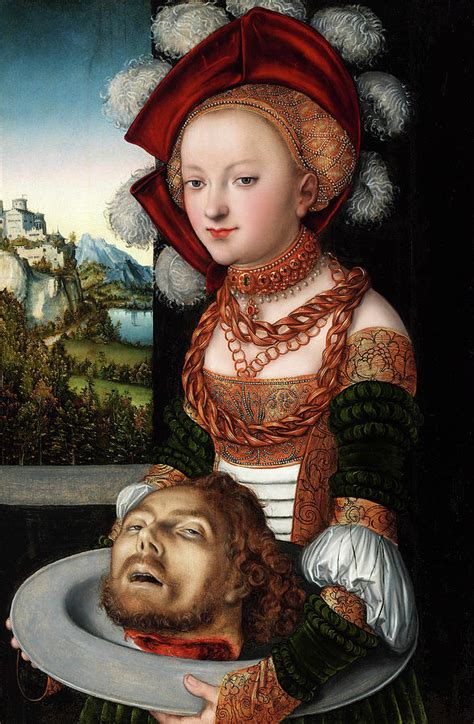 Salome With The Head Of Saint John The Baptist 1530 Painting By Lucas