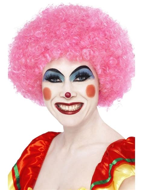 26 Pink Crazy Clown Unisex Adult Halloween Wig Costume Accessory One