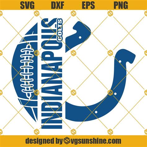 Indianapolis Colts Ball Svg Nfl Sports Logo Football Cut File For