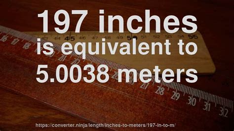 197 In To M How Long Is 197 Inches In Meters Convert