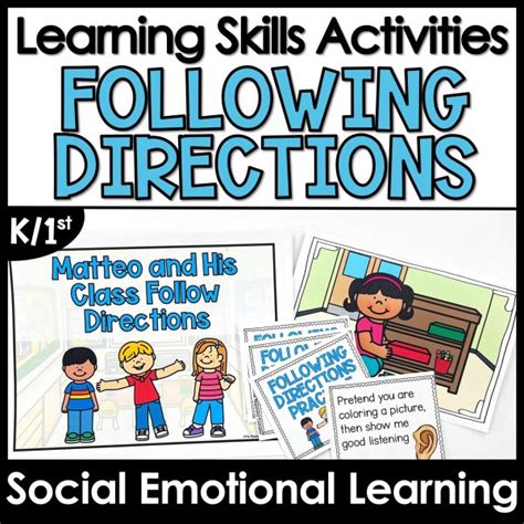 Following Directions Lesson And Activities Shop The Responsive Counselor