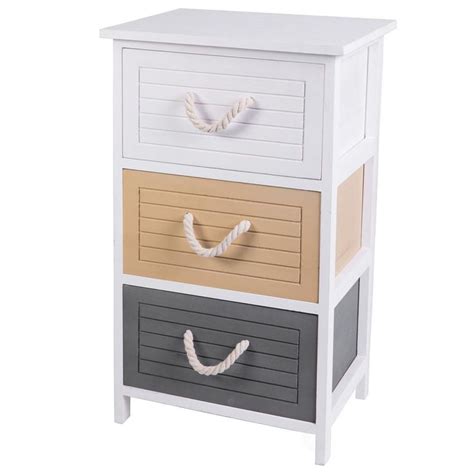 Uniquewise Multi Colored 3-Drawers Storage Chest ...