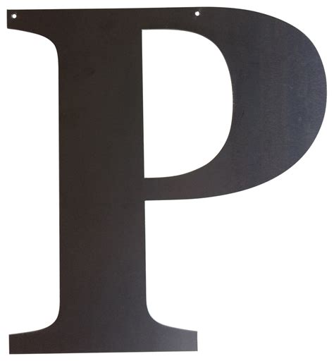 Rustic Large Letter P Contemporary Wall Letters By Precision
