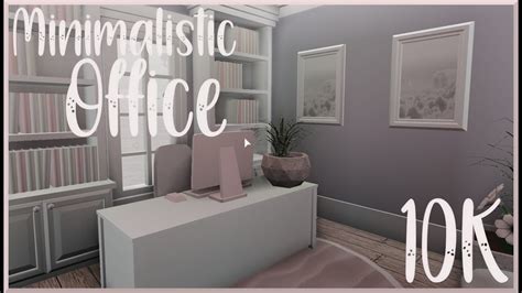 Minimalistic Office 10k Bloxburg Roblox Build Youtube