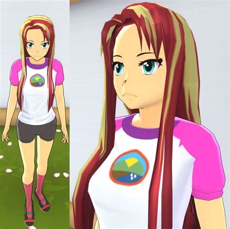 Yandere Sim Skin Camp Everfree Sunset Shimmer By Televicat On Deviantart