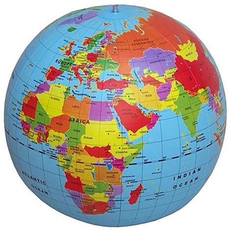 Inflatable Globe Countries Light Wereldbol