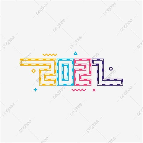 Flat 2021 Text Typography Vector Design Typography Background Banner