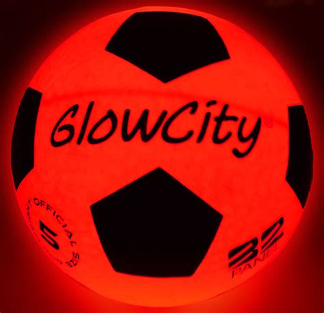 GlowCity Light Up LED Soccer Ball Blazing Red Edition, Glow in the Dark 705911823136 | eBay