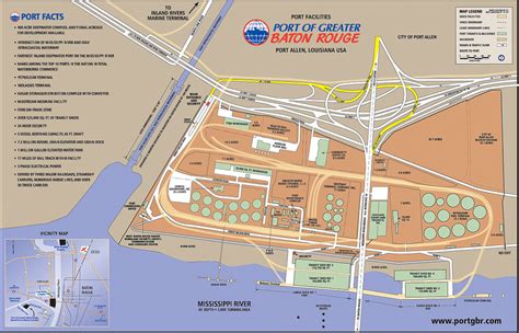 French for red stick, baton rouge is actually named for a red stick! Port of Baton Rouge Louisiana Tourist Map - Baton Rouge LA ...