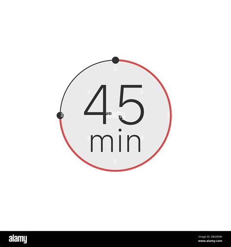 45 Minutes Timer Stopwatch Or Countdown Icon Time Measure Chronometr