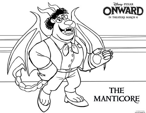 Onward The Manticore Coloring Page Printable