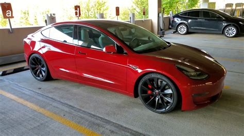 Custom Tesla Model 3 Blacked Out Lowered Wider Tires Youtube