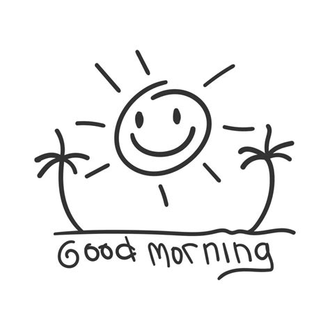 Good Morning Sunshine With Lettering Text Vector Illustration 16970550