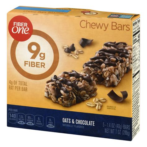 fiber one oats and chocolate chewy bars 5 1 4 oz bars hy vee aisles online grocery shopping
