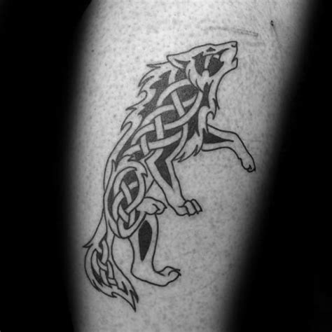 50 Celtic Wolf Tattoo Designs For Men Knotwork Ink Ideas